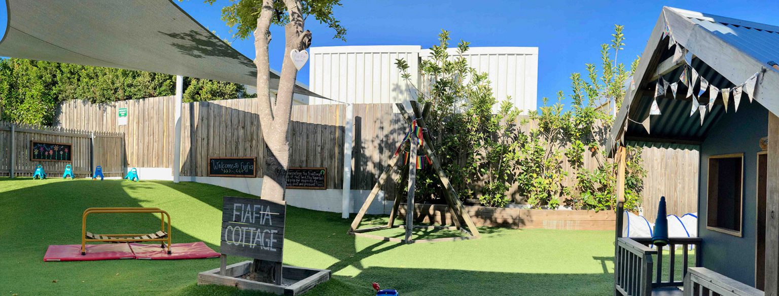 outside play area at coomera childcare centre