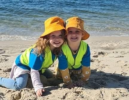 Children on the beach