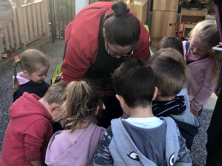 Children gardening