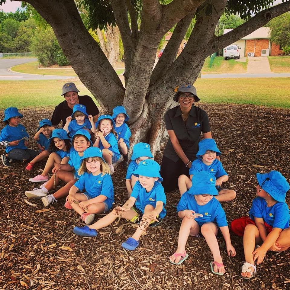 Exploring park in Deception Bay with childcare excursion