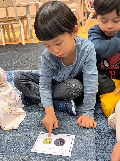 Children learning about culture, countries and currencies