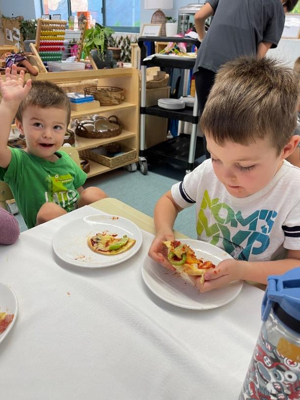 Children at Putney childcare enjoying their food