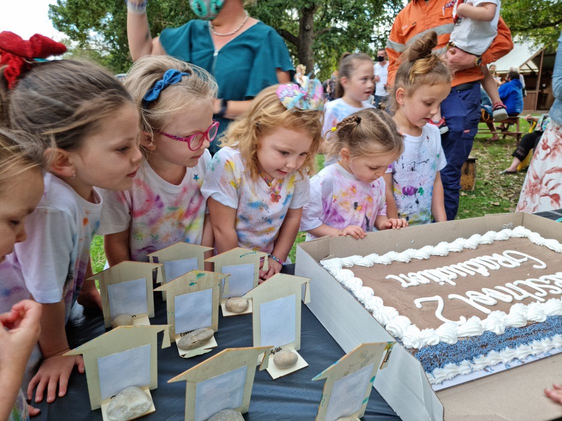 Story House Maitland - children round a cake